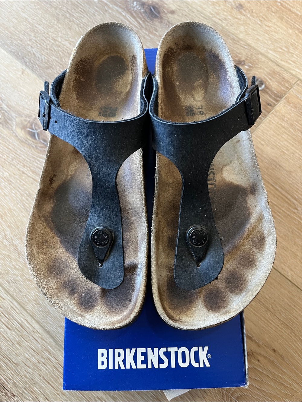 Birkenstock Black Gizeh Thong Sandals - Black